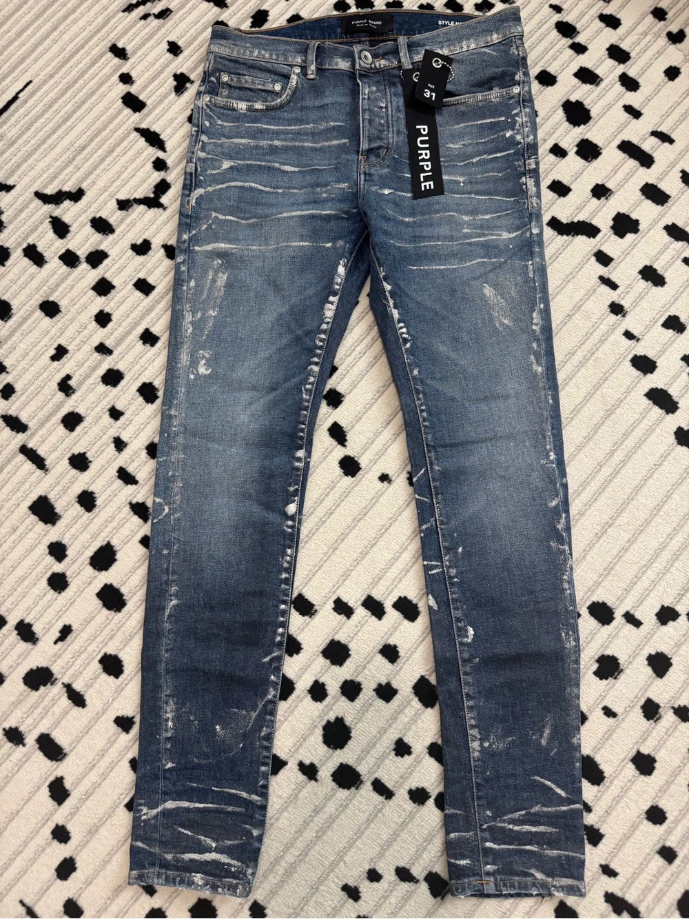 Purple Brand Waxed Indigo P001 Skinny Jeans
